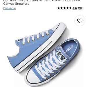 Brand new never worn peached Converse Light Blue